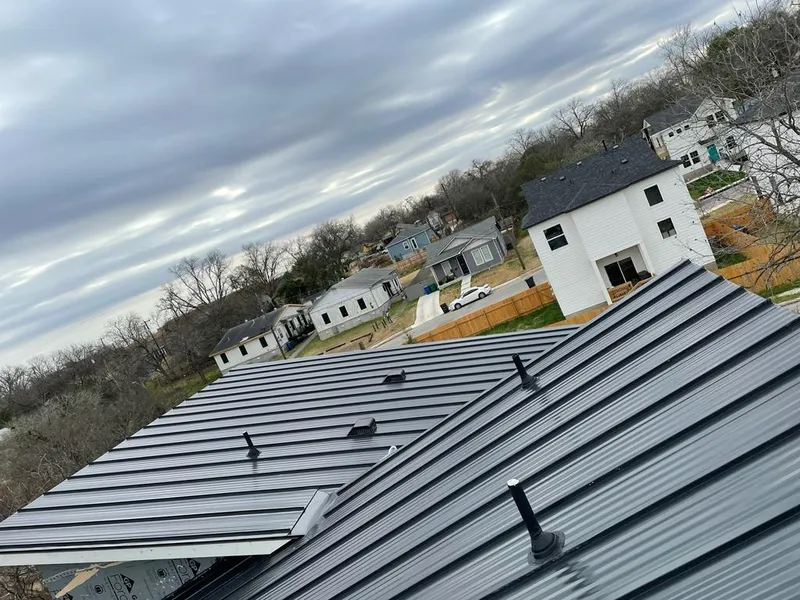 Standing seam metal roof panels with vents for Skylight Repair in Rossville